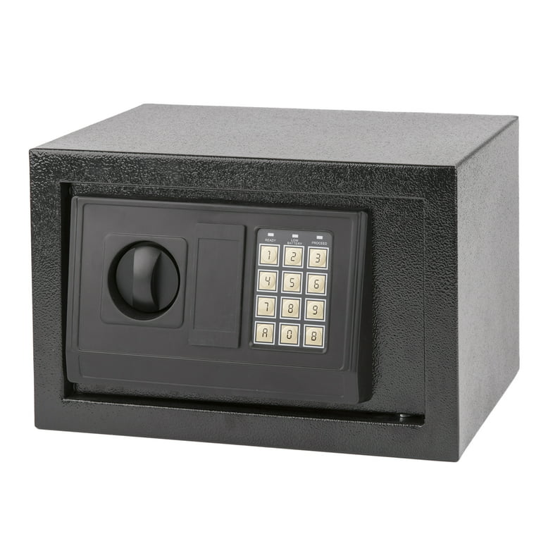 Steel Plate with Emergency Key H HUKOER Electronic Digital Security Safe Box Lock Box 1.0 Cubic Feet 